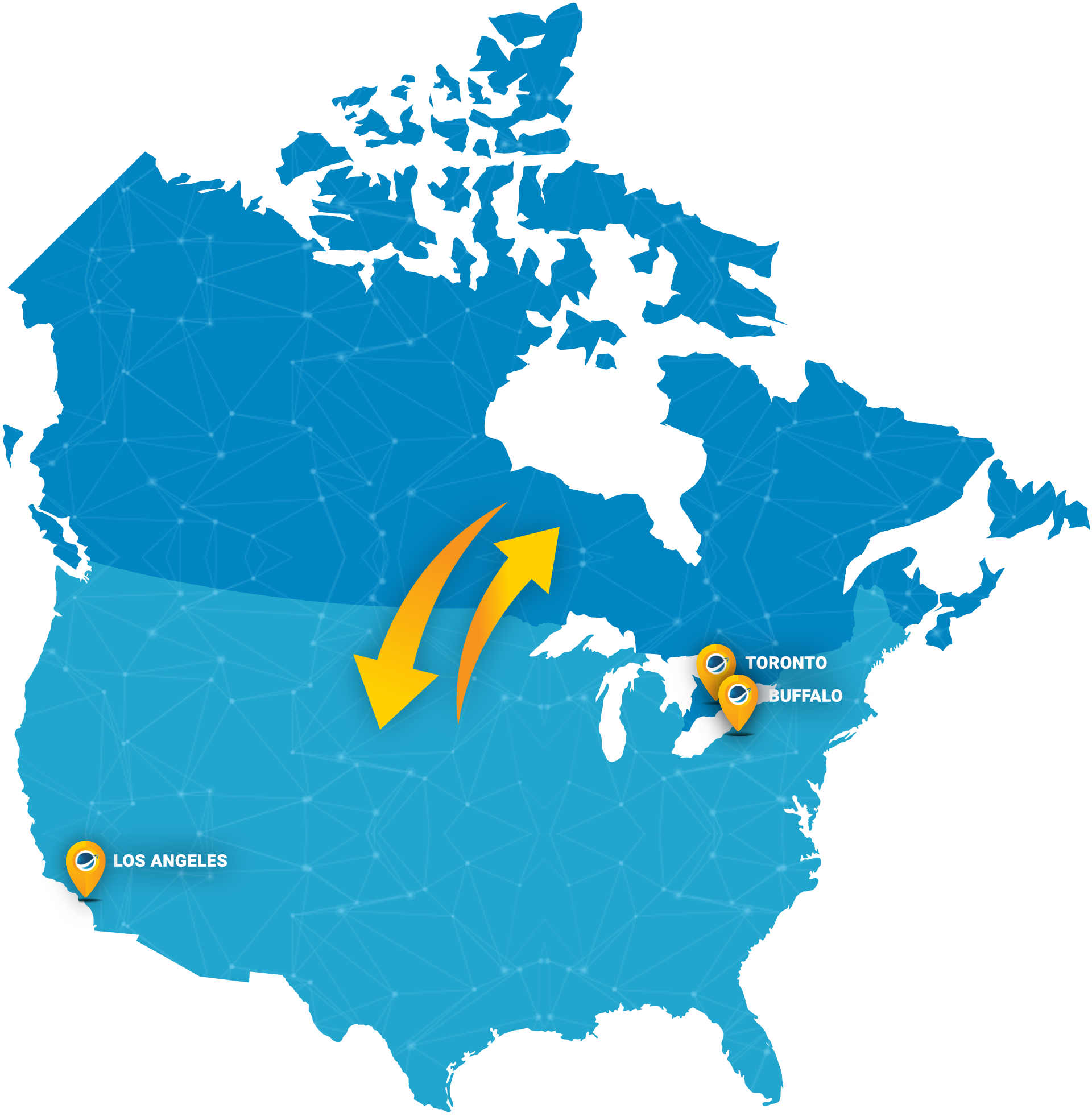 U.S. Canada map